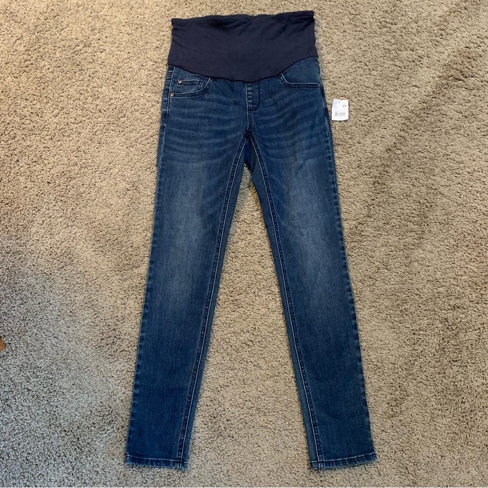 NWT A Pea in the Pod Maternity Full Panel Skinny Jeans 25